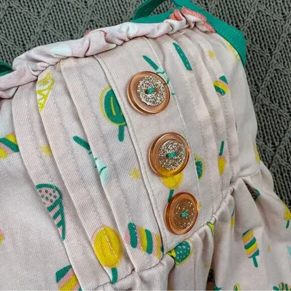 Wildflowers Day Dream Baby Romper Ice Cream and Sweet Treat Pattern ~ 3M - Picture 7 of 12